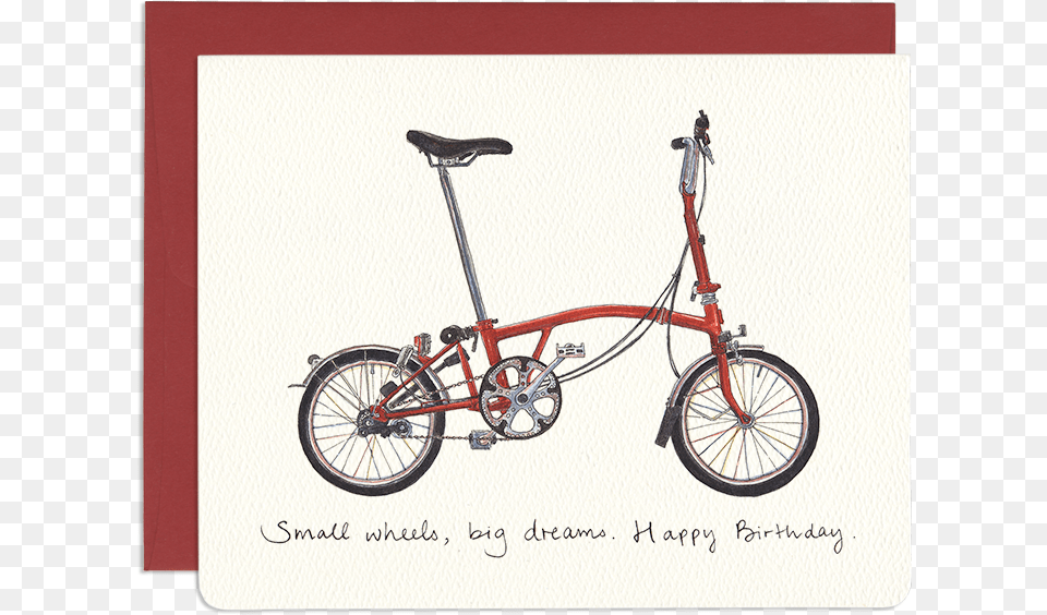 Small Wheels Big Dreams Brompton Rocket Red Black Edition, Bicycle, Transportation, Vehicle, Machine Free Png Download