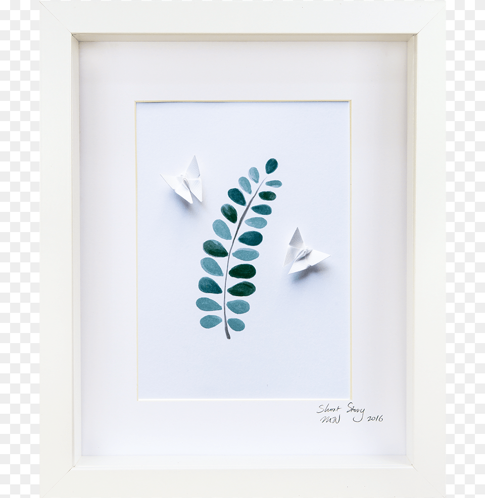 Small White Frame Leaf Green Short Story, Plant, Art, Envelope, Greeting Card Free Transparent Png