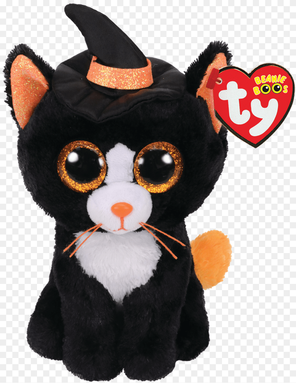 Small Witchie Cat Halloween Beanie Boos Ty Cat, Plush, Toy Png Image