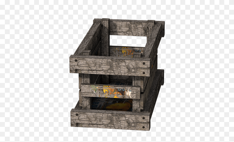 Small Wooden Crate, Box, Mailbox Png