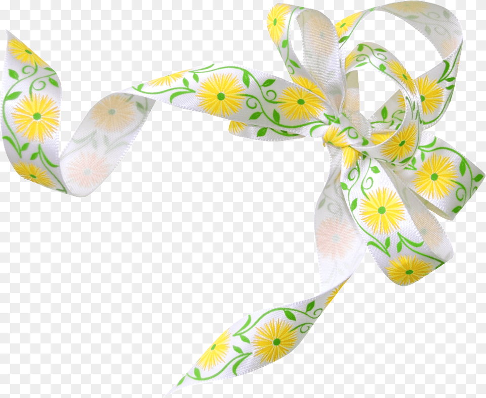 Small Yellow Flower Ribbon Transparent, Accessories, Formal Wear, Tie, Plant Png
