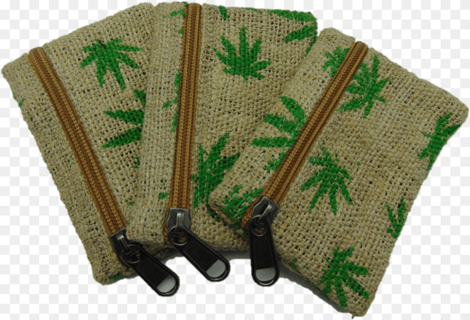 Small Zippered Hemp Leaf Pouch Mat, Accessories, Bag, Handbag, Zipper Png