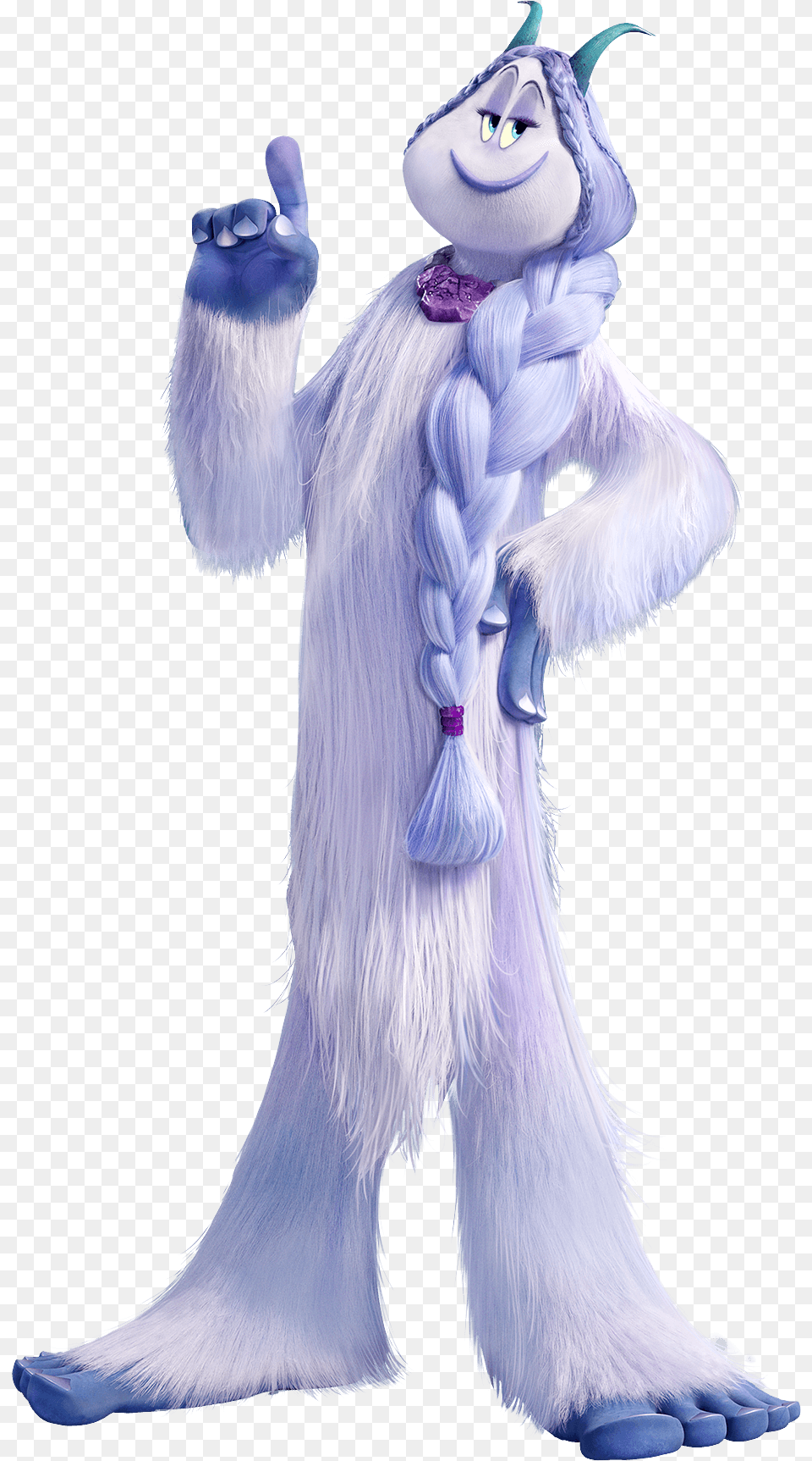 Smallfoot Meechee Yeti Holding Finger Up, Adult, Cartoon, Female, Person Png Image
