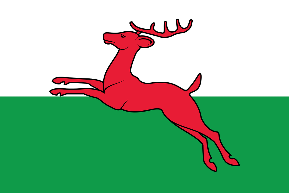 Smallingerland Flag Clipart, Animal, Deer, Mammal, Wildlife Free Transparent Png