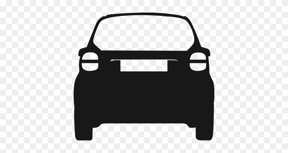 Smart Car Rear View Silhouette, License Plate, Transportation, Vehicle Free Png