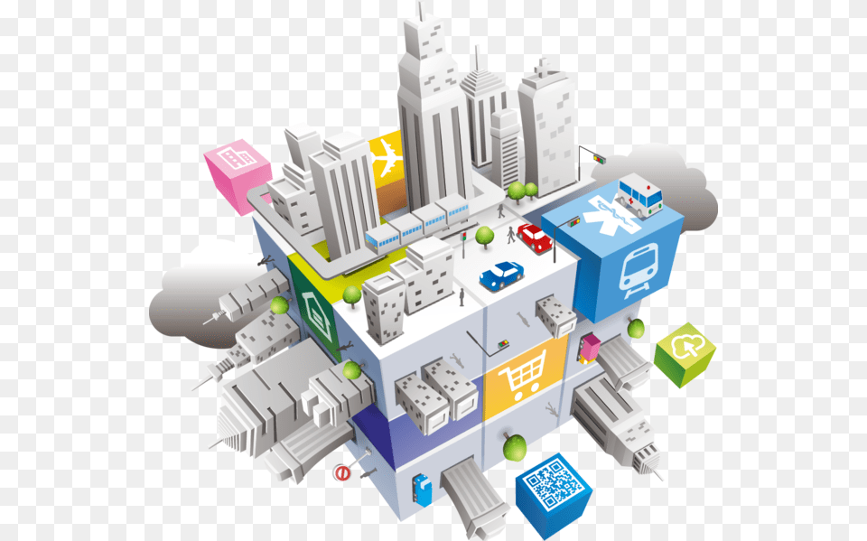 Smart City Cube Smart City In Taiwan, Toy, Person, Qr Code Png