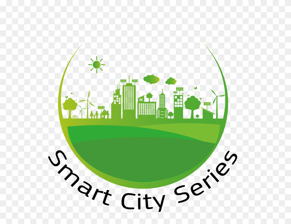 Smart City Logo Image, Green, Grass, Plant Free Png