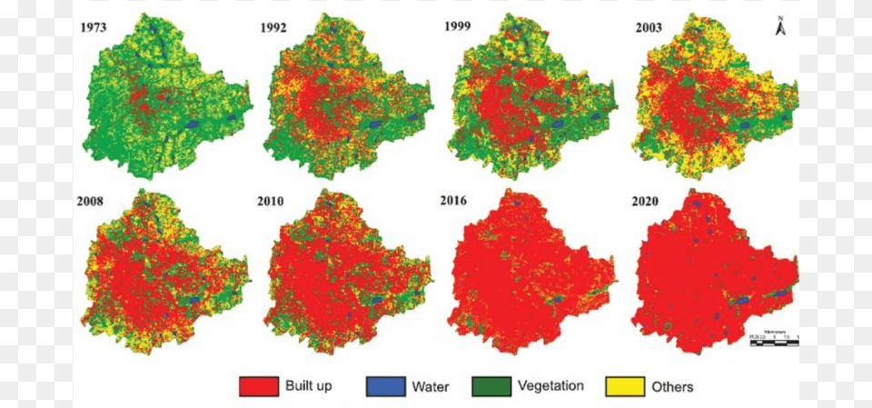 Smart City Tree Urbanization Of Bangalore City Over Years, Vegetation, Plant, Rainforest, Plot Free Png