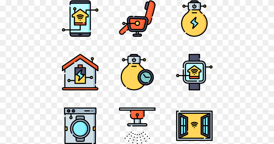 Smart House Manufacturing Color Icon, Light, Qr Code Free Transparent Png