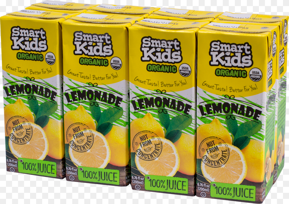 Smart Kids Lemonade Juice Boxes Carton, Beverage, Citrus Fruit, Food, Fruit Free Png