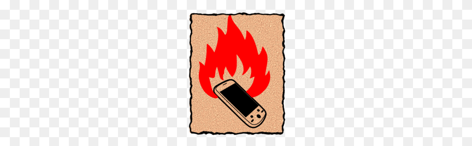 Smart Phone On Fire Clip Art, Electronics, Mobile Phone Free Png