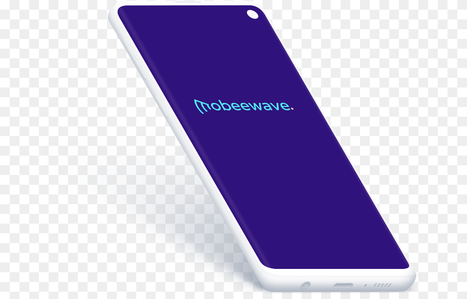 Smart Phone Standing At An Angle With Mobeewave Logo Iphone, Electronics, Mobile Phone Free Png Download