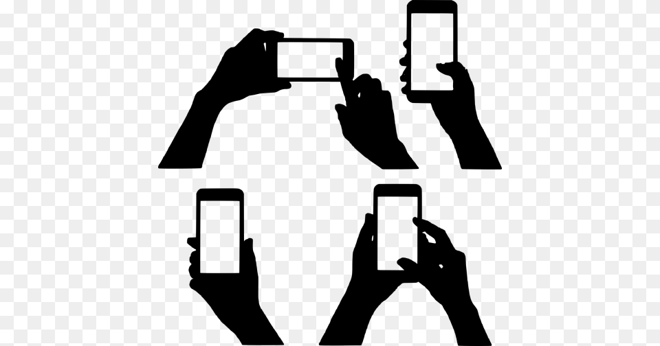 Smart Phonemobile Phonetelephonehuman Handholding Clipart Handy Pixabay, Gray Free Png Download