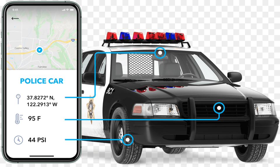 Smart Police Car Tracking Solutions Smartphone, Vehicle, Transportation, Wheel, Machine Free Transparent Png