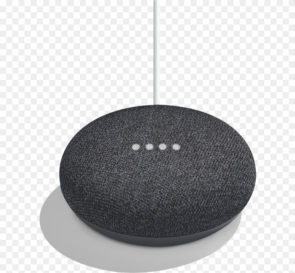 Smart Speaker Voice Control Google Home Mini Charbon, Electronics, Electrical Device, Microphone Png Image