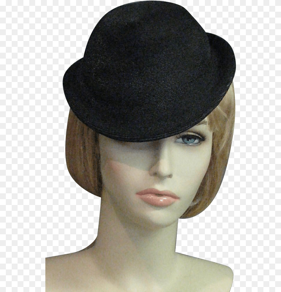 Smart Vintage Black Straw Original By Karo Mannequin, Hat, Sun Hat, Clothing, Person Free Png Download