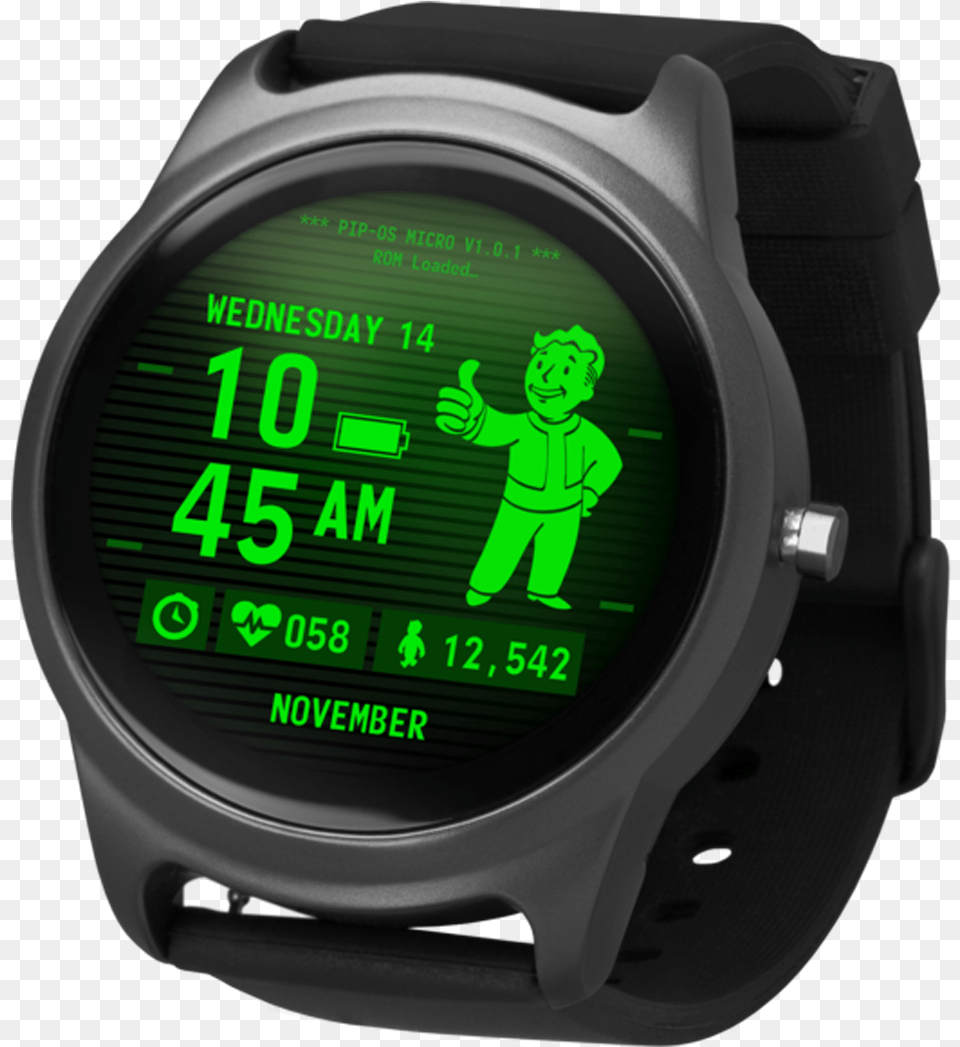 Smart Watch Pip Boy, Wristwatch, Person, Arm, Body Part Free Transparent Png