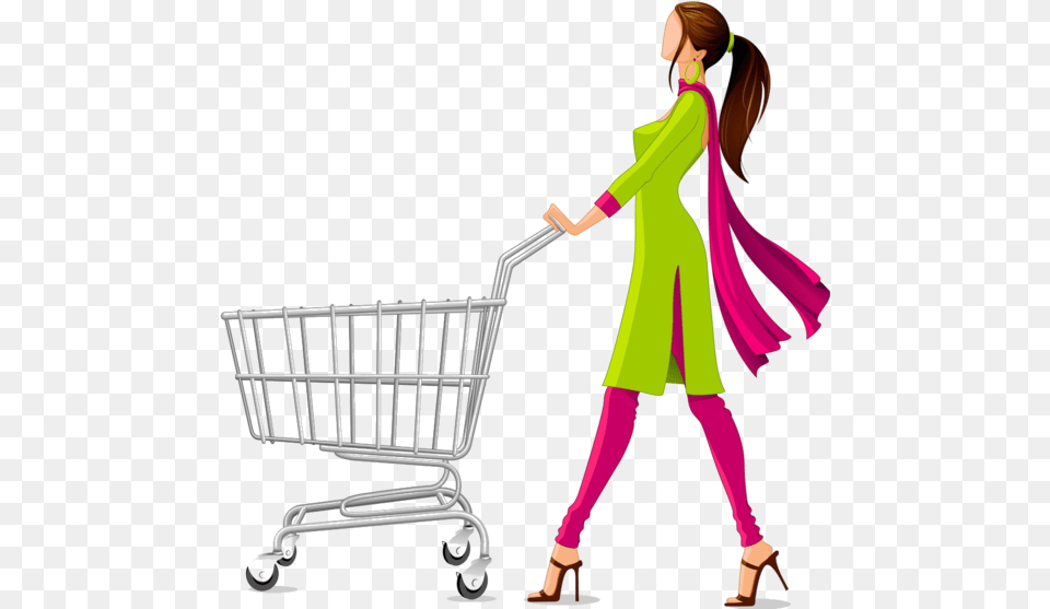 Smarter Online Shopping Meet Rosetta U2014 Eugene Bos Woman Shopping Cart, Person, Adult, Female, Footwear Free Png