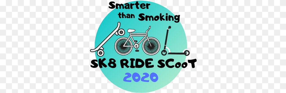 Smarter Than Smoking Sk8 Ride Scoot Bicycle, Transportation, Vehicle, Machine, Spoke Png Image