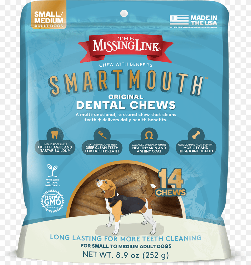 Smartmouth Dental Chew Missing Link Smartmouth, Animal, Canine, Dog, Hound Free Transparent Png