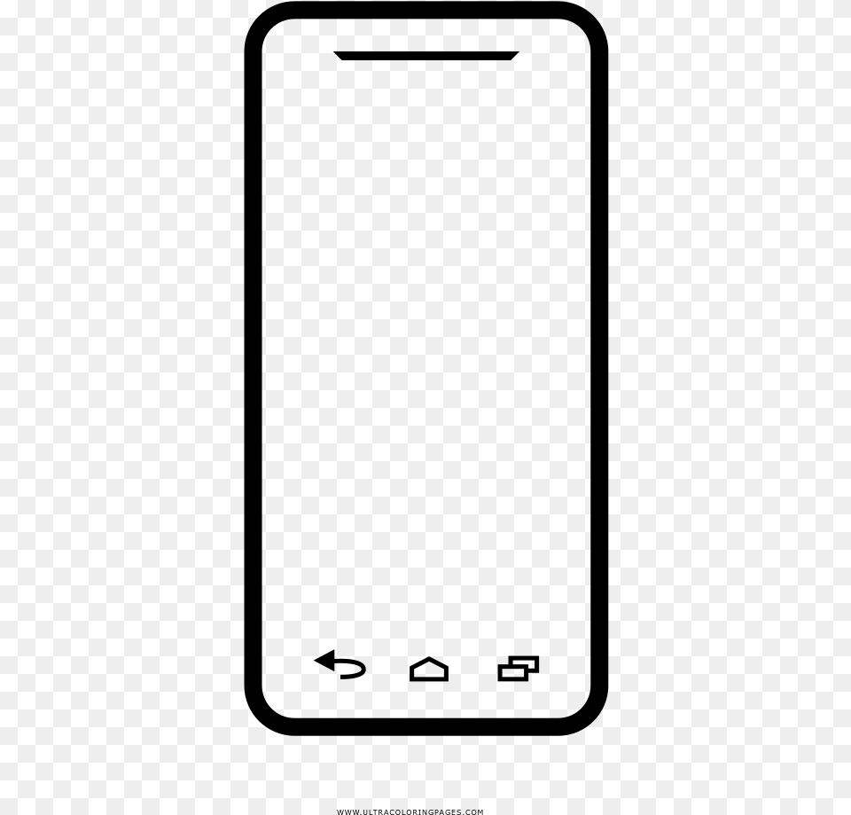 Smartphone Coloring, Gray Png Image