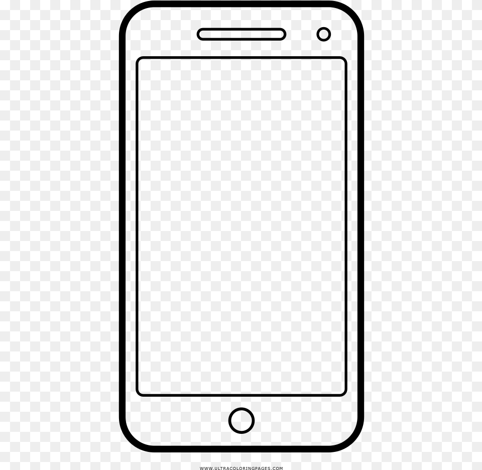 Smartphone Coloring, Gray Free Png