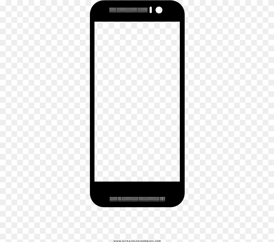 Smartphone Coloring, Gray Free Png Download