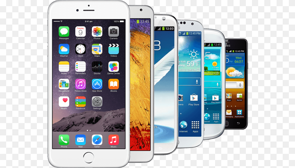 Smartphone Iphone And Samsung, Electronics, Mobile Phone, Phone Free Transparent Png