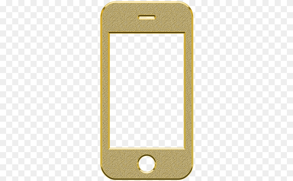 Smartphone Phone Iphone Symbol Sign Icon Icons Mobile Icon Font Awesome, Electronics, Mobile Phone, Gold Png
