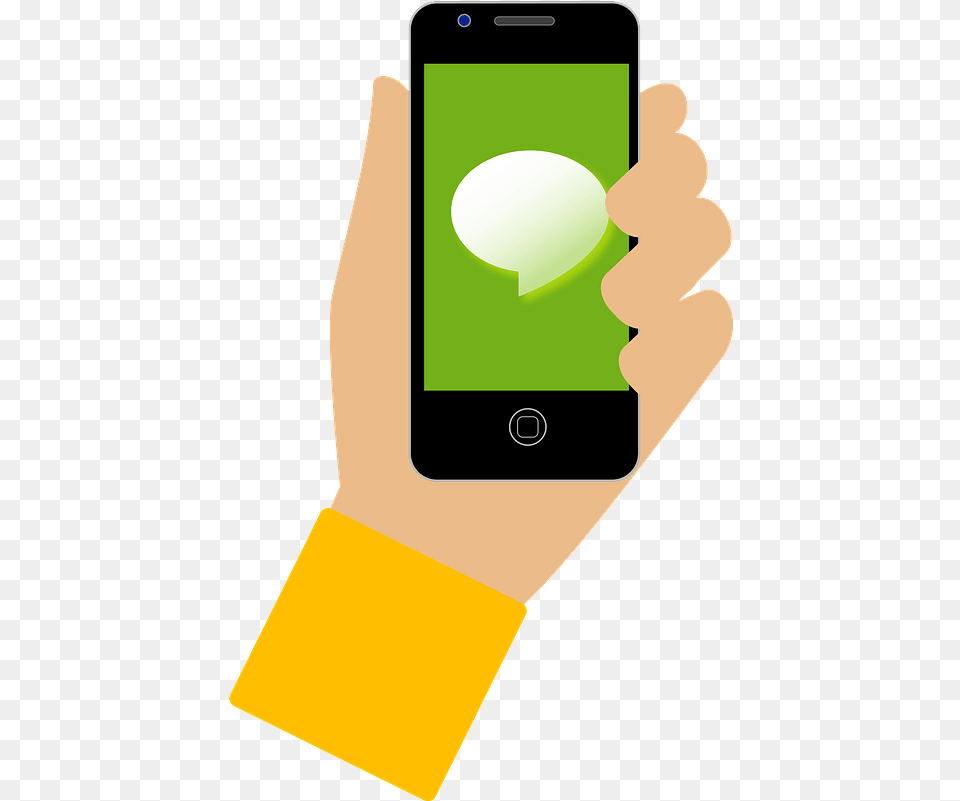 Smartphone With Speech Bubble Clipart Smartphone Clipart, Electronics, Mobile Phone, Phone Png Image