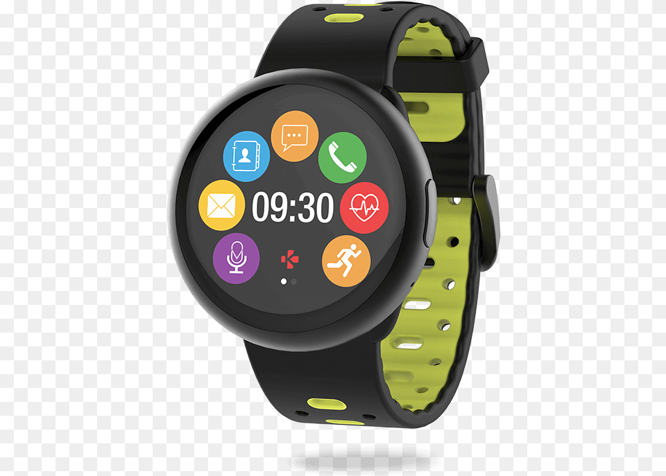 Smartwatch With Circular Color Touchscreen And Heart Mykronoz Zeround 2 Hr Premium, Arm, Body Part, Person, Wristwatch Free Png Download