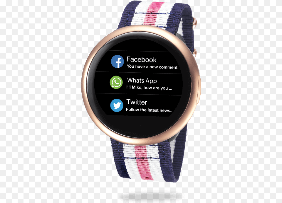 Smartwatch With Circular Color Touchscreen And Heart Rate, Arm, Body Part, Person, Wristwatch Free Transparent Png