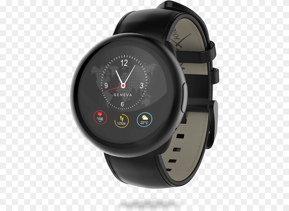 Smartwatch With Circular Color Touchscreen And Heart Rate Mykronoz, Arm, Body Part, Person, Wristwatch Png Image