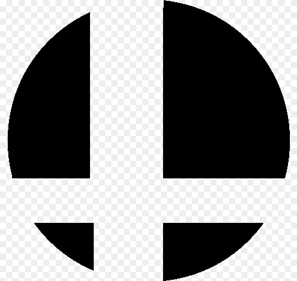 Smash Bros Logo Transparent, Gray Png