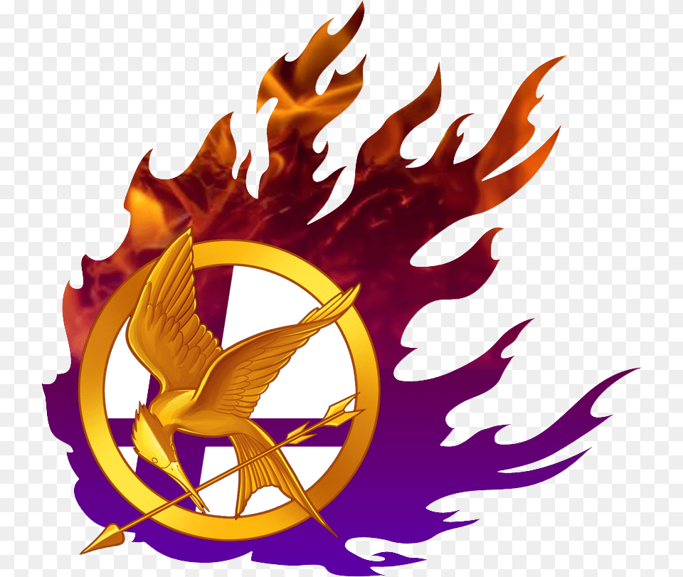 Smash Hunger Games Flaming Smash Bros Logo, Animal, Bird, Fire, Flame Free Png
