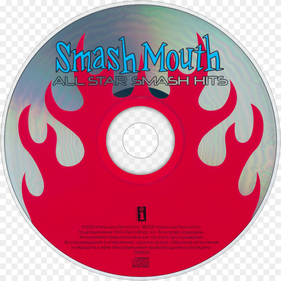 Smash Mouth All Star Smash Hits Cd Disc Image Smash Mouth, Disk, Dvd Png