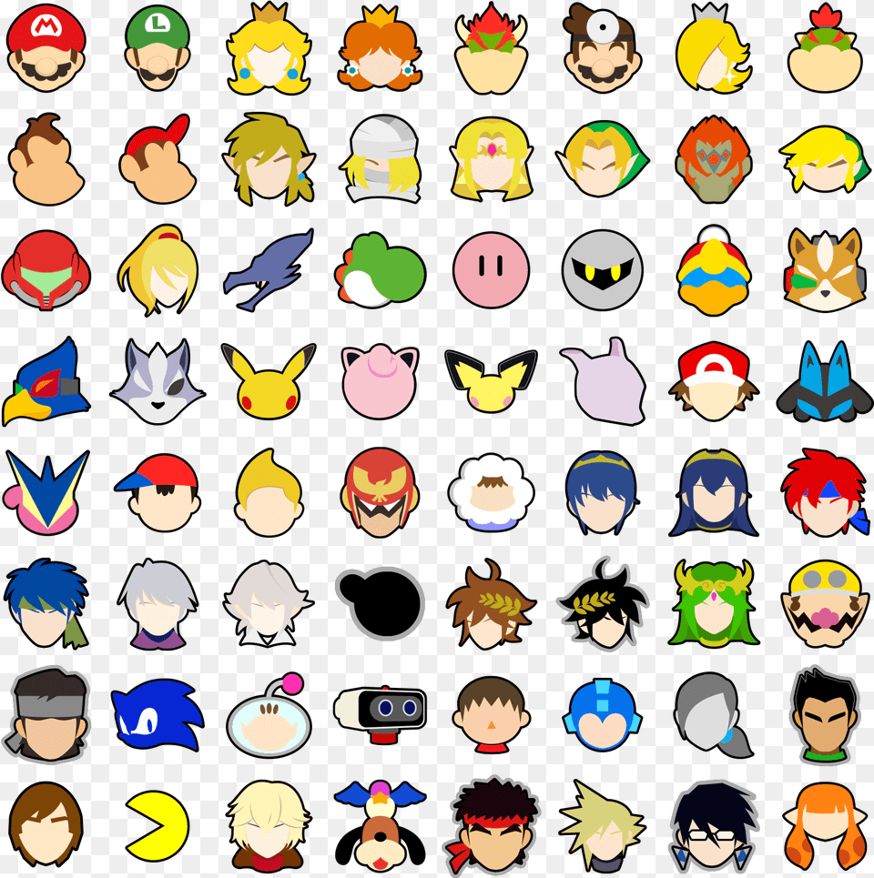 Smash Switchevery Smash Fighter Icon From The Website Super Smash Bros Ultimate Stock Icons, Baby, Person, Face, Head Free Transparent Png