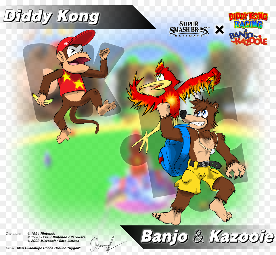 Smashbros Ultimate Banjo Kazooie Banjokazooie Cartoon, Book, Comics, Publication, Baby Free Png