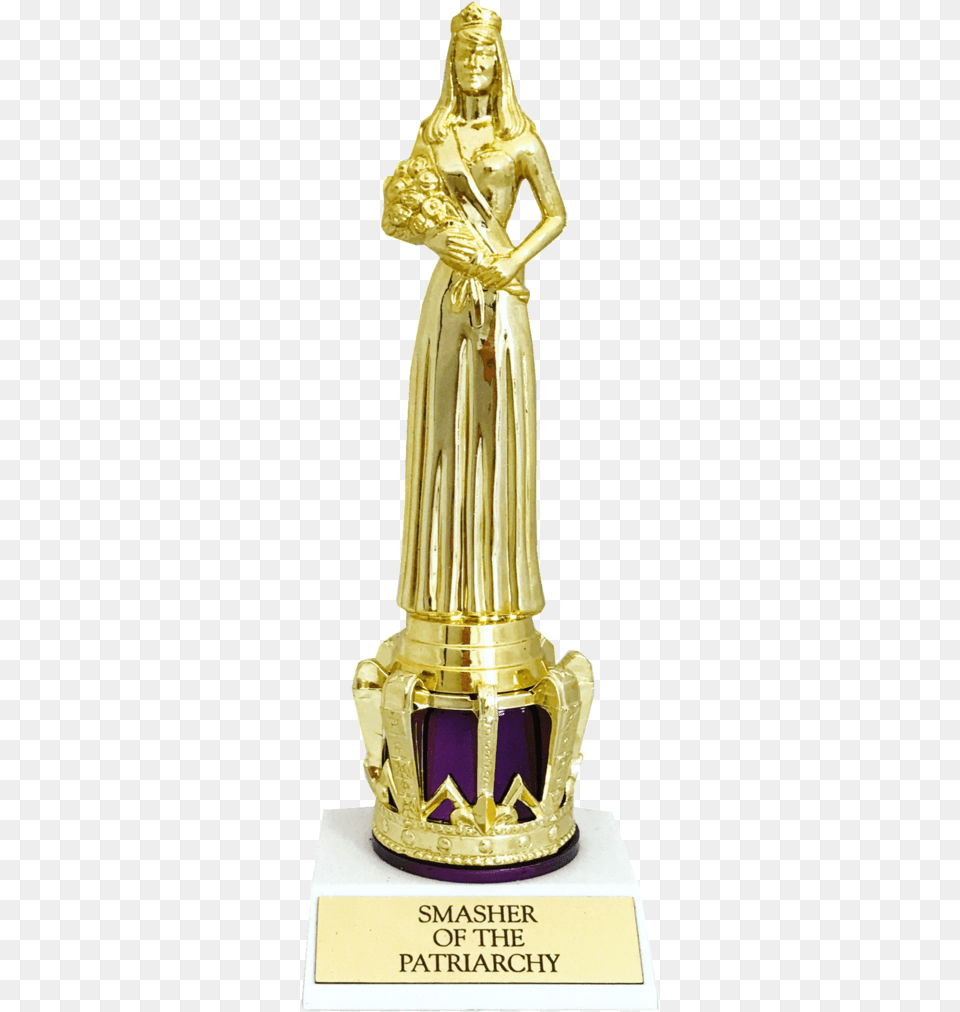 Smasher Of The Patriarchy Crown Trophy Smasher Of The Patriarchy Feminist Trophy Feminism, Gold, Adult, Wedding, Person Png