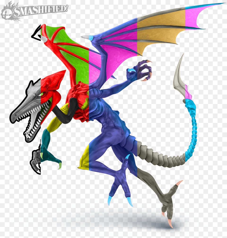 Smashified Revolutionridly Preview Manga Samus Smashified Ridley Alts, Baby, Person, Animal, Dinosaur Png