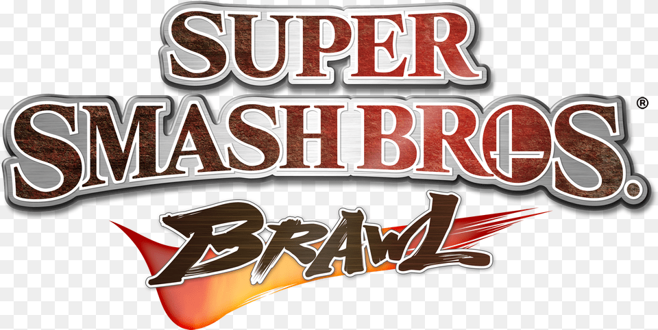 Smashlogo Super Smash Bros Brawl Title, Text, Animal, Fish, Sea Life Free Transparent Png