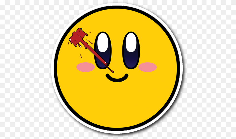 Smashmen Kirby Vinyl Sticker Happy, Logo, Disk Free Transparent Png