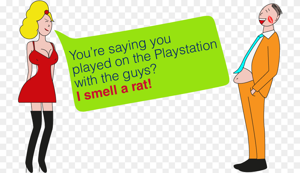 Smell A Rat Idiom Meaning Illustration, Adult, Publication, Person, Woman Png