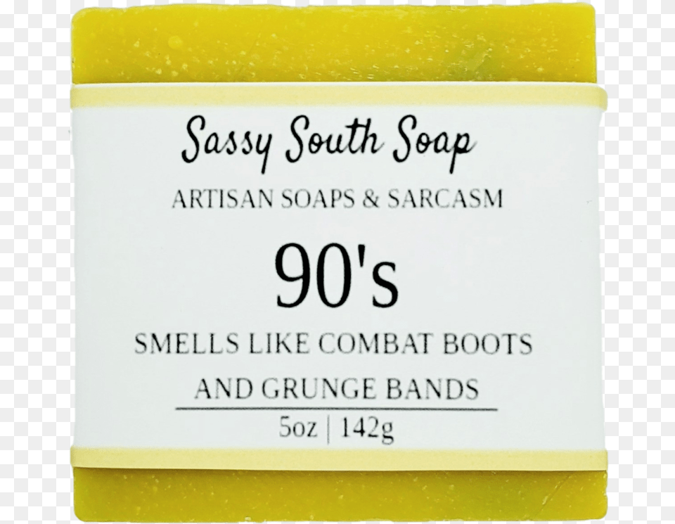 Smells Like Combat Boots And Grunge Bands U2014 Sassy South Soap, Text, Business Card, Paper Free Png
