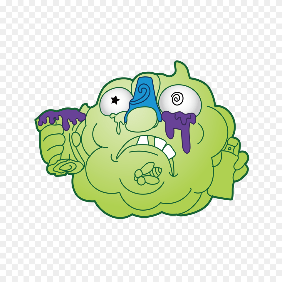 Smelly Cloud Smashers, Green, Art, Graphics, Food Png