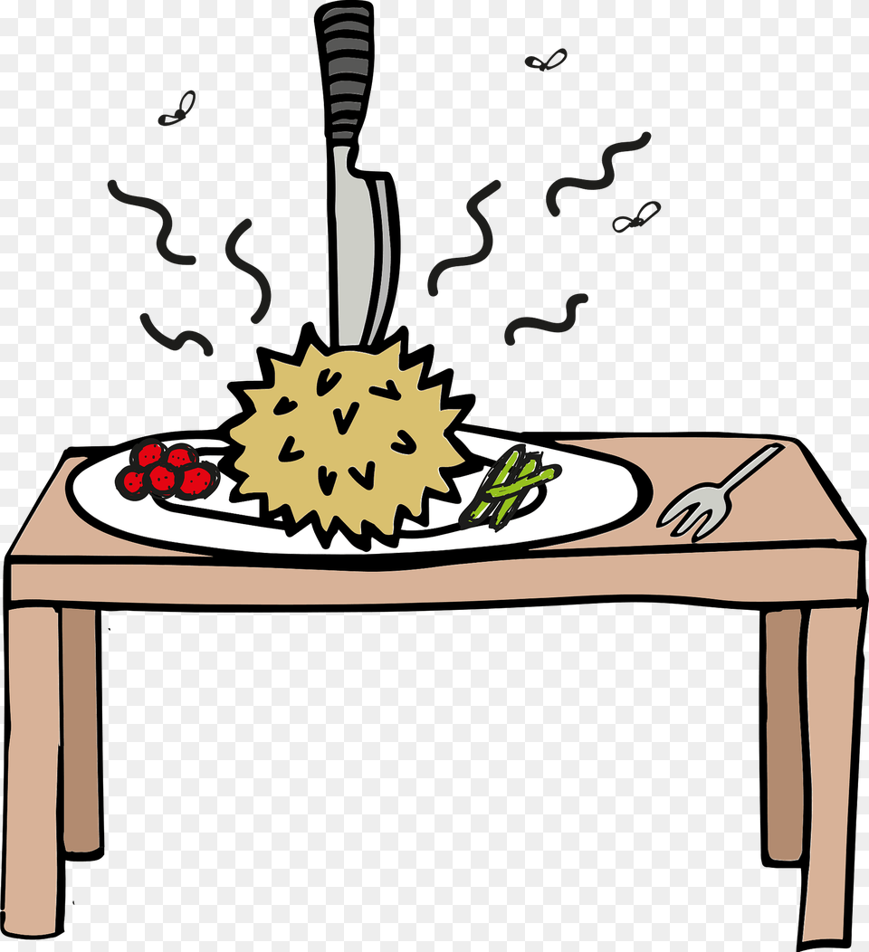 Smelly Durian Clipart, Fork, Cutlery, Furniture, Table Free Transparent Png