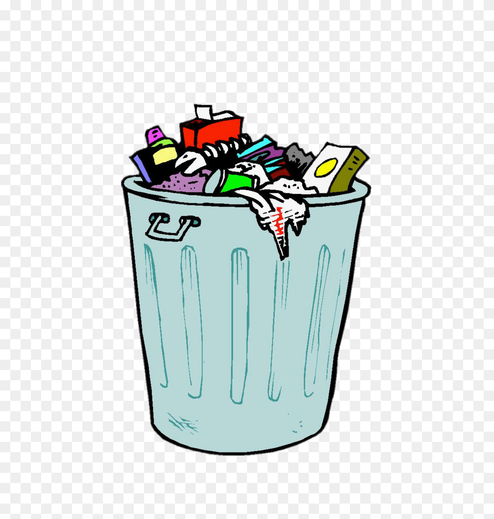 Smelly Garbage Bin, Trash, Tin Png Image