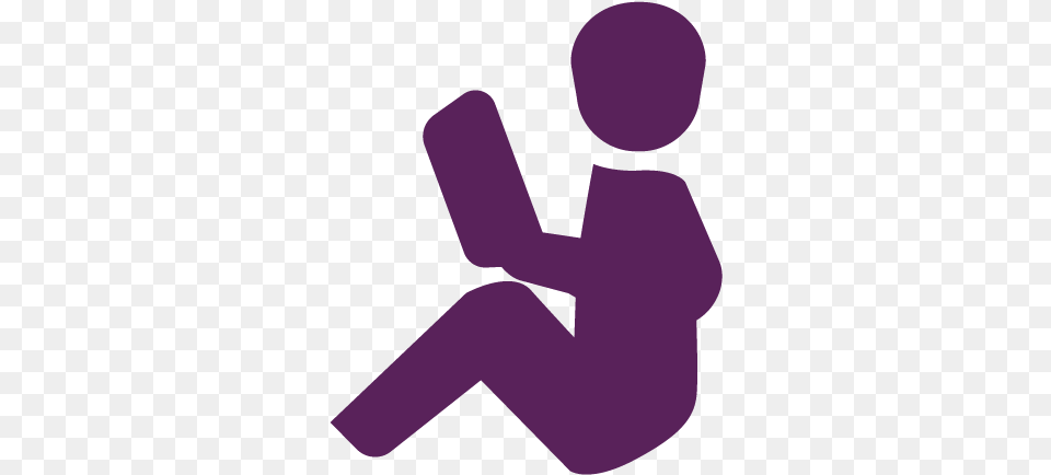 Smi Icons Programs Childreading Sitting, Purple, Person Free Png Download