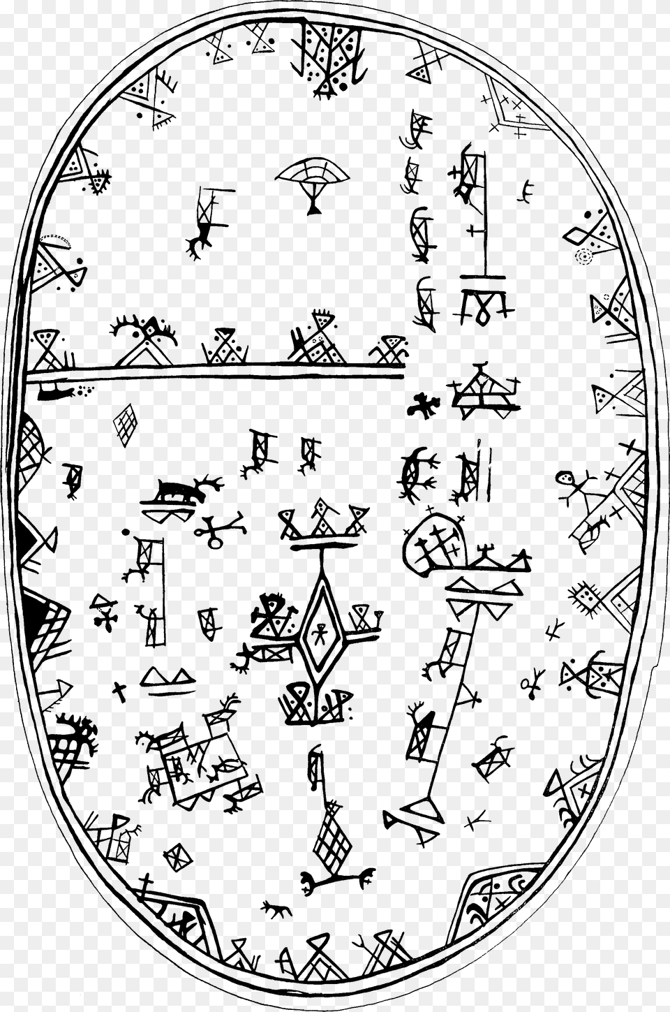 Smi Mythology Shaman Drum Samisk Mytologi Schamantrumma Noitarumpu Symbolit, Home Decor, Rug, Person, Art Free Png Download