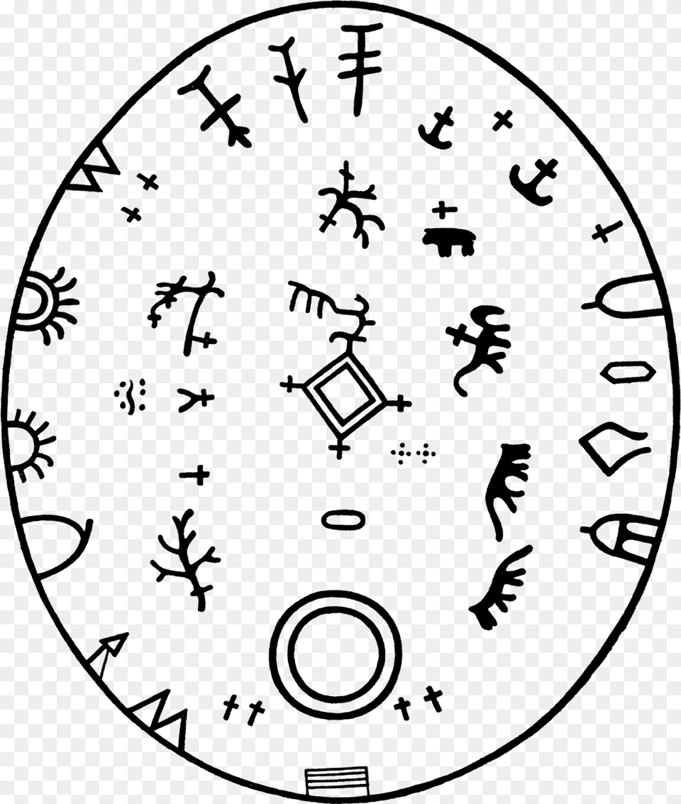 Smi Mythology Shaman Drum Samisk Mytologi Schamantrumma Sami Magic Drum, Analog Clock, Clock, Face, Head Png Image